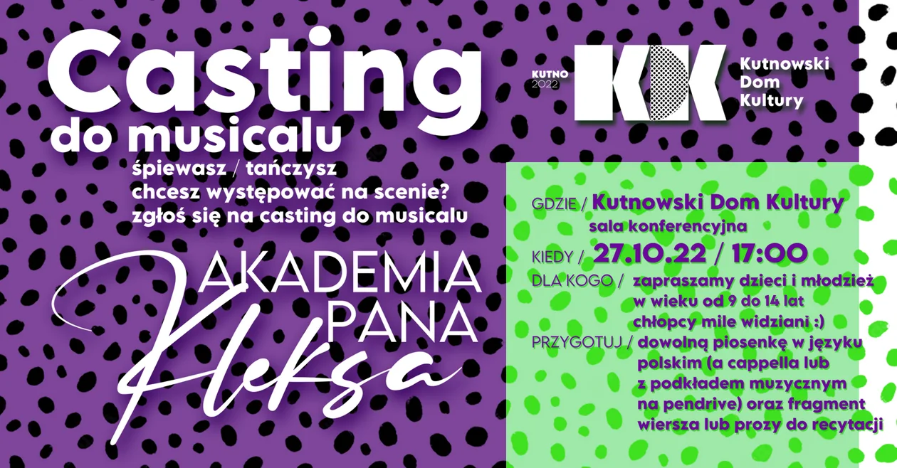 Casting do musicalu "Akademia Pana Kleksa" - Zdjęcie główne