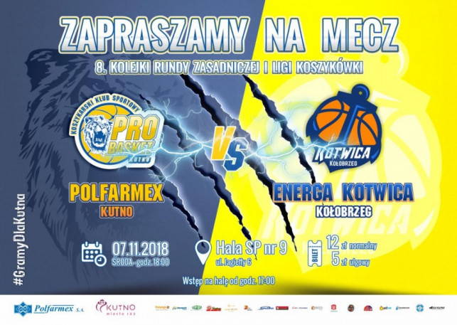 Przyjdź na mecz Polfarmex Kutno – Energa Kotwica Kołobrzeg - Zdjęcie główne