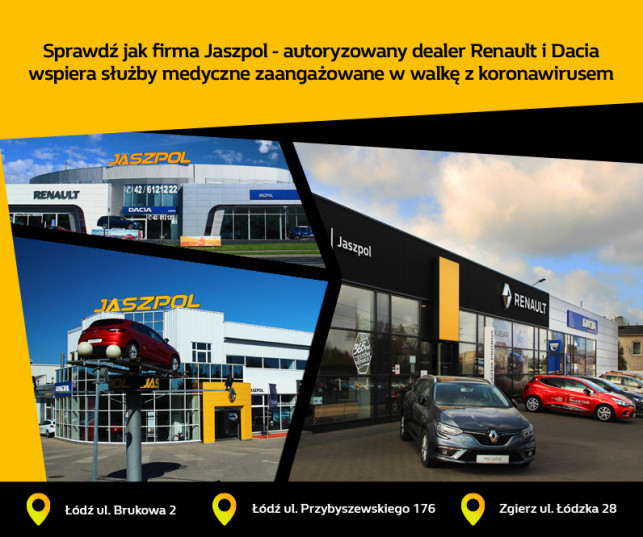  Dealer Renault i Dacia wspiera służby medyczne - Zdjęcie główne