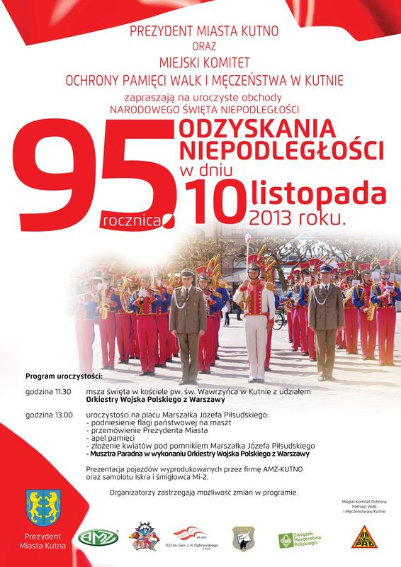 Obchody 95. rocznicy Odzyskania Niepodległości - Zdjęcie główne