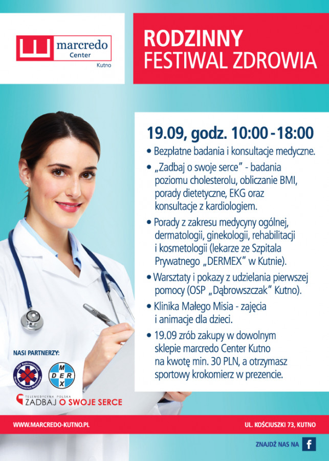 Rodzinny Festiwal Zdrowia z marcredo Center Kutno! - Zdjęcie główne