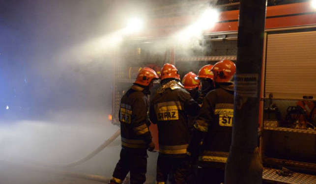 W nocy na Krośniewickiej wybuchł pożar - Zdjęcie główne