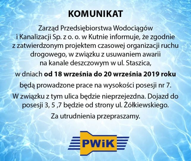 Komunikat PWiK  - Zdjęcie główne