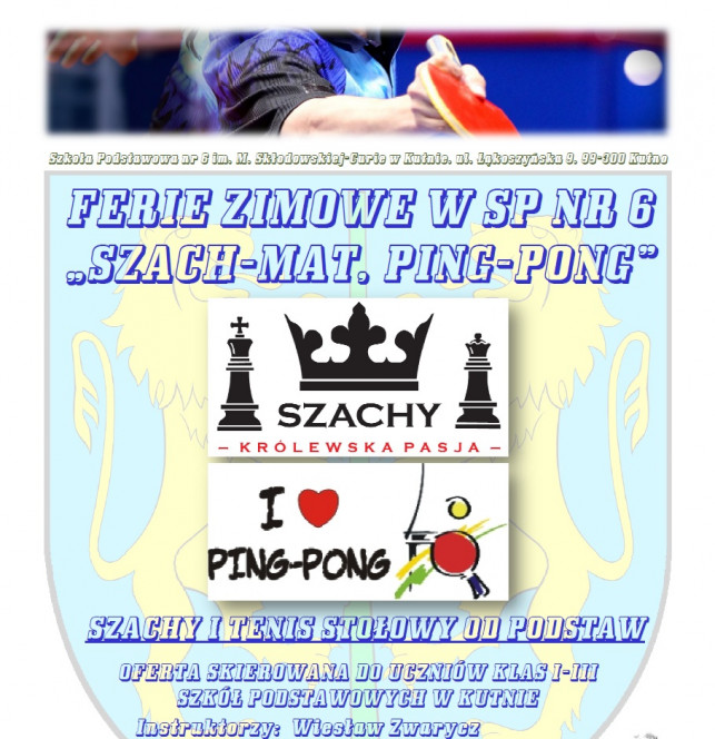 "Szach-mat, ping-pong" w SP 6 - Zdjęcie główne