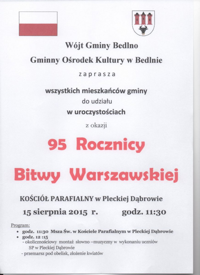 95 Rocznica Bitwy Warszawskiej - Zdjęcie główne