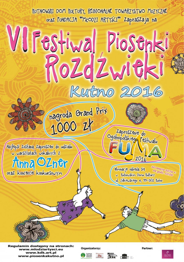 VI Festiwal Piosenki Rozdźwięki Kutno 2016 - Zdjęcie główne