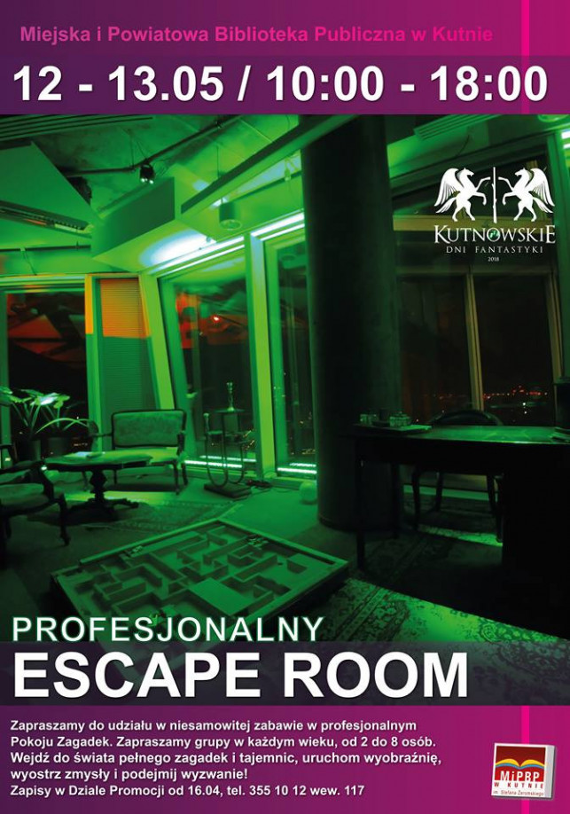 Kutnowskie Dni Fantastyki - Escape Room - Zdjęcie główne