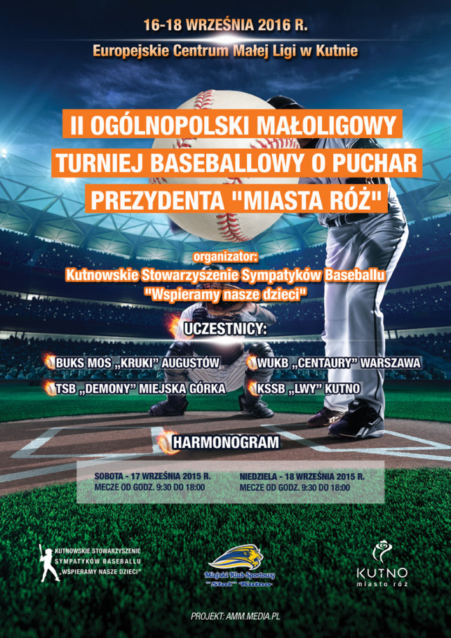 II Ogólnopolski Małoligowy Turniej Baseballowy o Puchar Prezydenta "Miasta Róż" - Zdjęcie główne