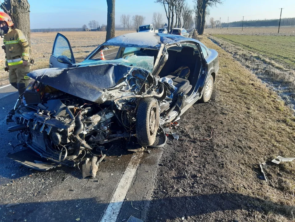 Groźny wypadek między Kutnem a Łęczycą. Jedna osoba trafiła do szpitala [ZDJĘCIA] - Zdjęcie główne