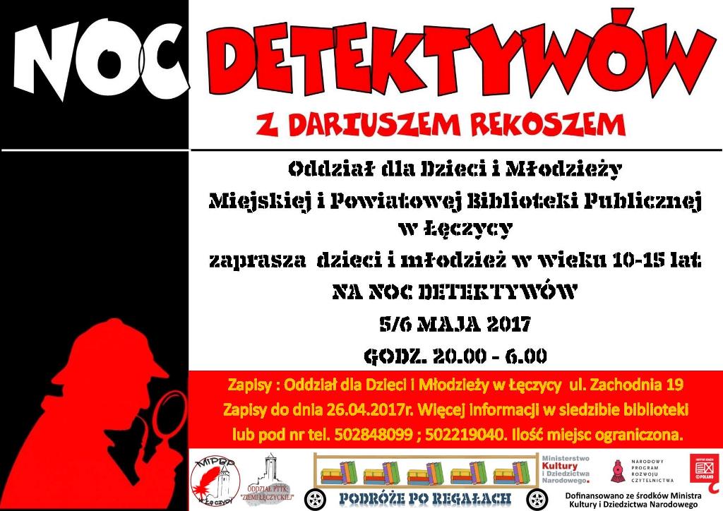 Noc Detektywów w łęczyckiej biblitece - Zdjęcie główne