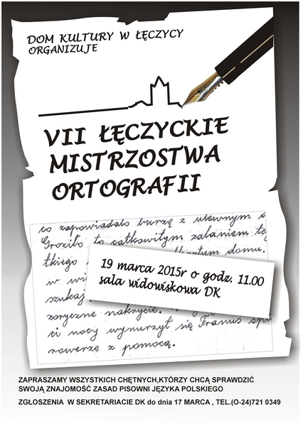 Łęczyckie Mistrzostwa Ortografii - Zdjęcie główne