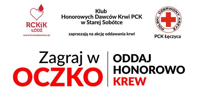 "ZAGRAJ W OCZKO - Oddaj Honorowo Krew" w Starej Sobótce - Zdjęcie główne