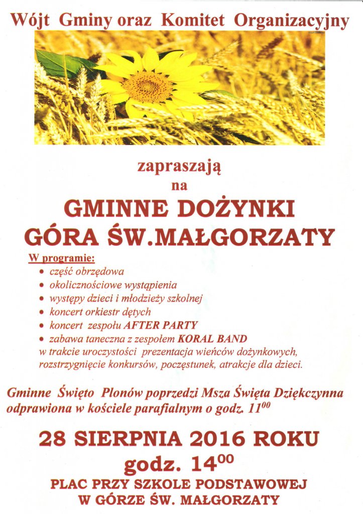 Dożynki w gminie Góra św. Małgorzaty - Zdjęcie główne