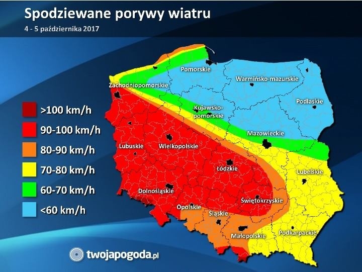 Orkan Ksawery nadchodzi. Wiatr w porywach do 130km/h! - Zdjęcie główne
