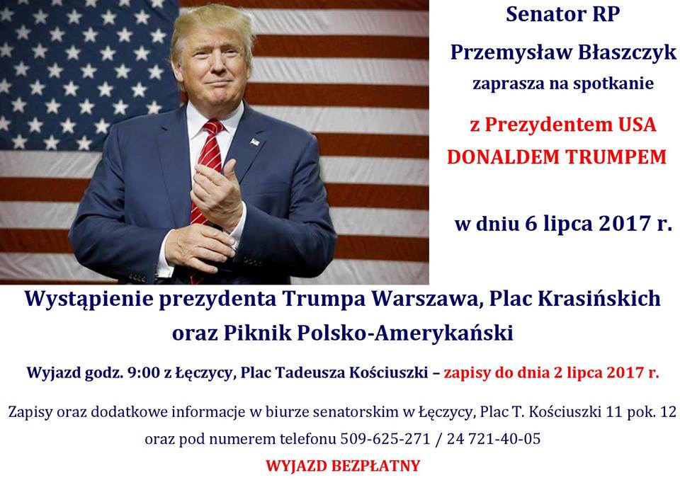 Zaproszenie na spotkanie z prezydentem USA Donaldem Trumpem - Zdjęcie główne