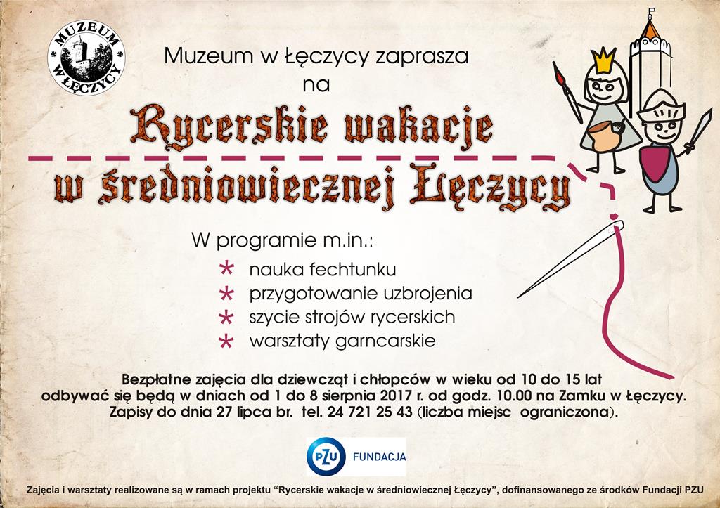 Łęczyckie muzeum zaprasza na „Rycerskie wakacje w średniowiecznej Łęczycy” - Zdjęcie główne