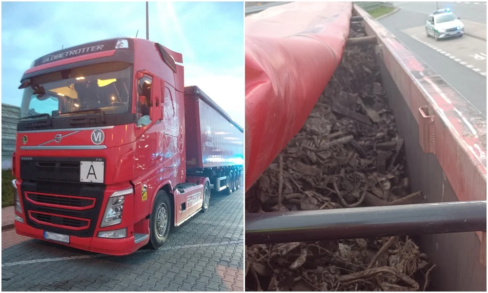 Ciężarówka zatrzymana do kontroli. Kierowca przewoził nielegalne odpady z Niemiec na Litwę - Zdjęcie główne
