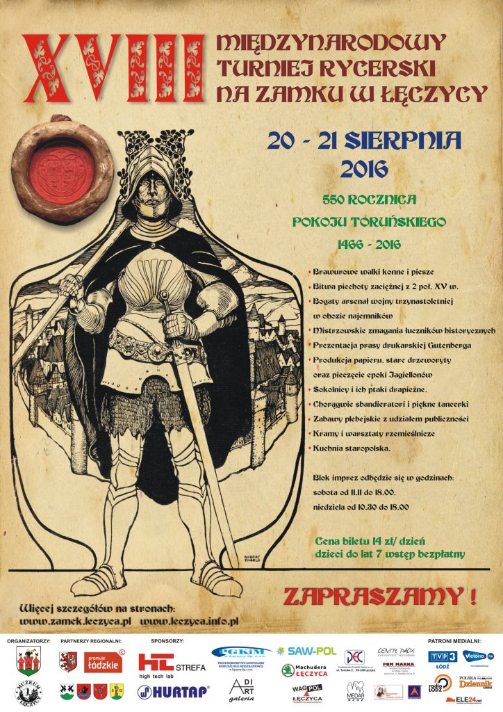 XVIII Międzynarodowy Turniej Rycerski na Zamku w Łęczycy - Zdjęcie główne