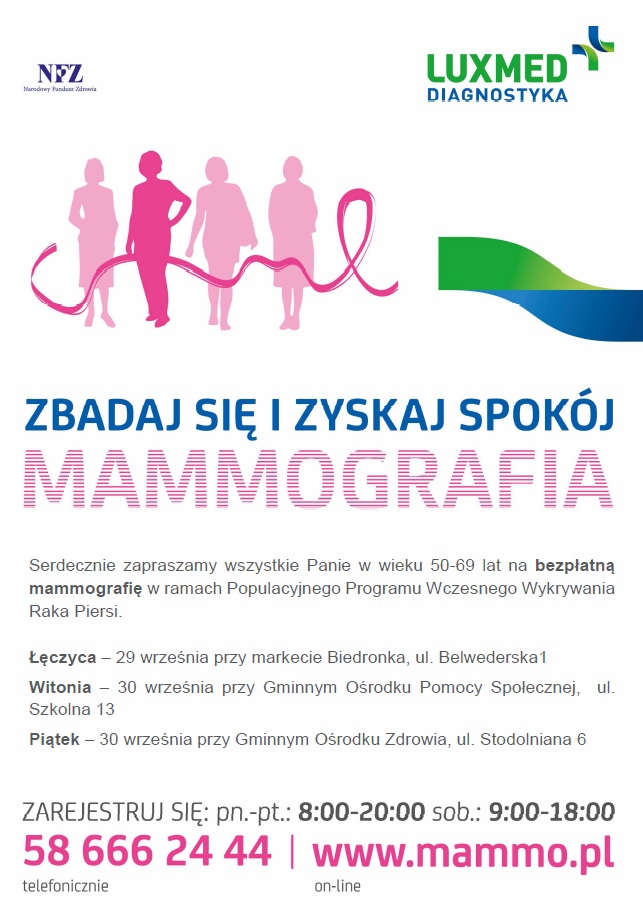 Zbadaj się i zyskaj spokój. Bezpłatna mammografia - Zdjęcie główne