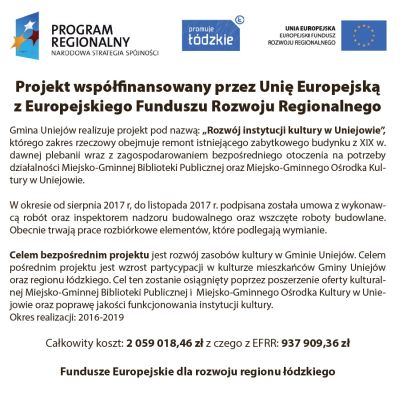Rozwój instytucji kultury w Uniejowie - Zdjęcie główne