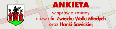 Ankieta w sprawie zmiany nazwy ulic Związku Walki Młodych oraz Hanki Sawickiej - Zdjęcie główne
