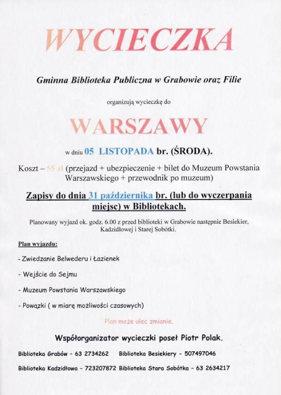 Wycieczka do Warszawy - Zdjęcie główne