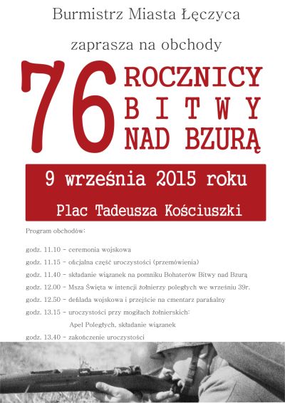 Obchody 76 rocznicy Bitwy nad Bzurą - Zdjęcie główne