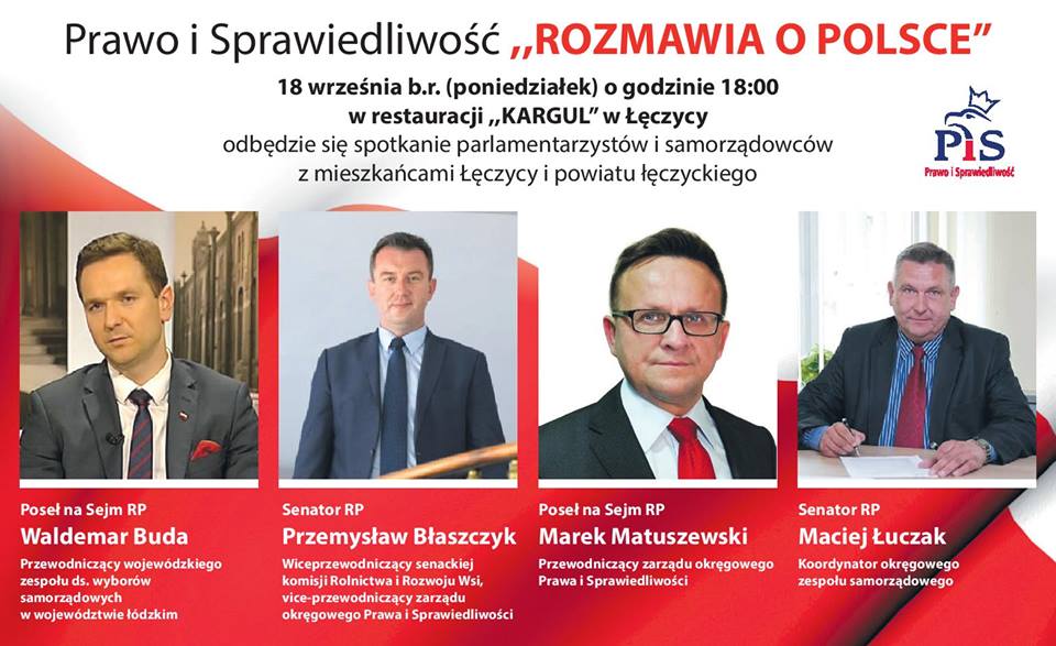 Zaproszenie na spotkanie – Prawo i Sprawiedliwość „Rozmawia o Polsce” - Zdjęcie główne