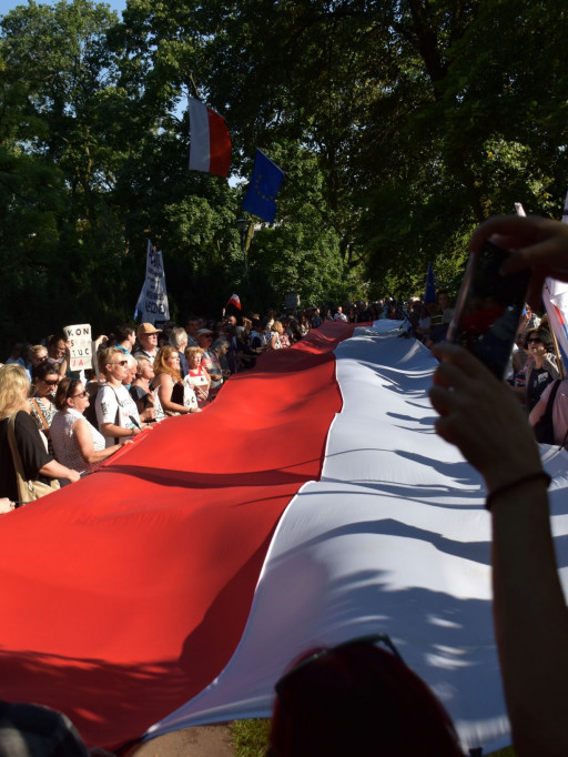 Płocczanie w obronie sądów w Warszawie - Zdjęcie główne