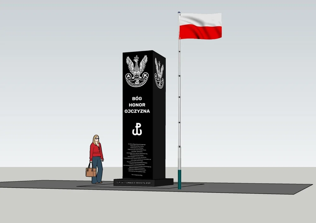Czterometrowy pomnik z orłem, obok maszt z flagą. Kiedy go zobaczymy w Płocku? [ZDJĘCIA] - Zdjęcie główne