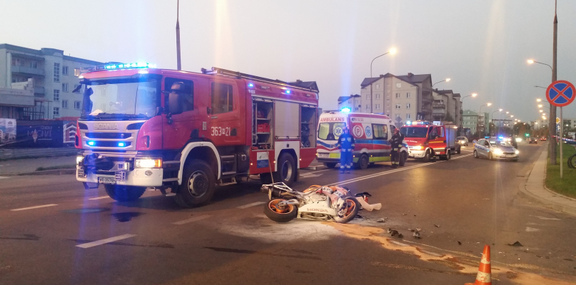 Wypadek z udziałem motocyklisty. 28-latek w szpitalu - Zdjęcie główne