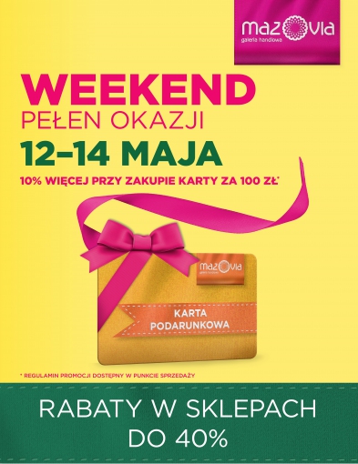 Weekend pełen okazji z kartą podarunkową w Galerii Mazovia! - Zdjęcie główne