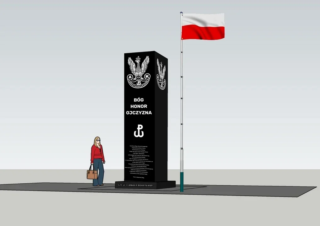 Czterometrowy pomnik z orłem, maszt z flagą. Odsłonięcie już wkrótce - Zdjęcie główne