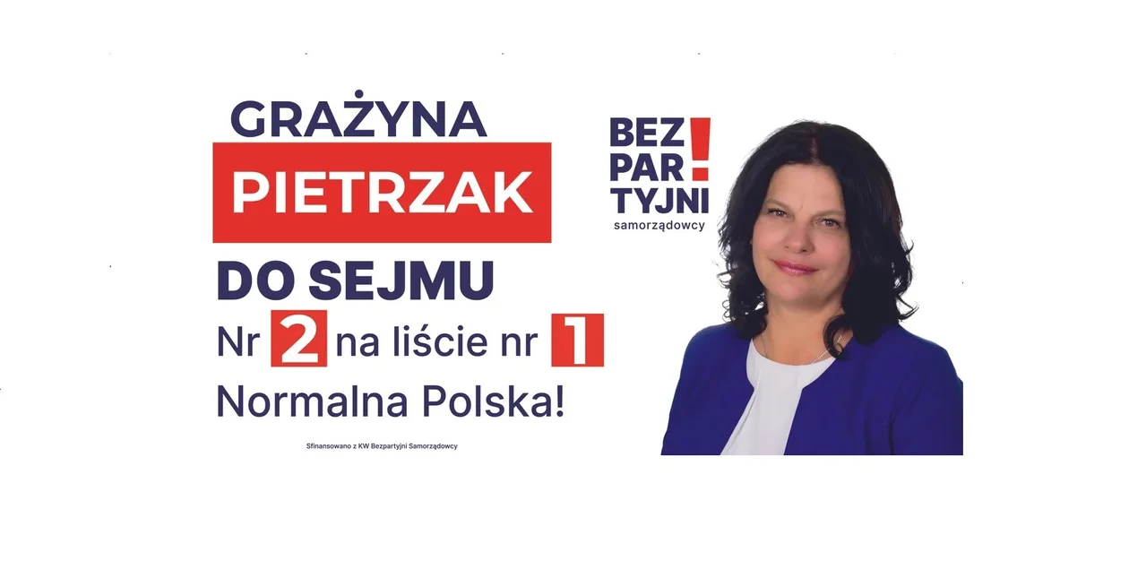 Kandydatka do Sejmu RP Grażyna Pietrzak - Doświadczony samorządowiec - Zdjęcie główne