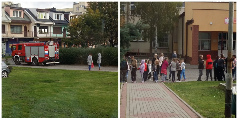 Ewakuacja uczniów ze szkoły na Podolszycach [FOTO] - Zdjęcie główne