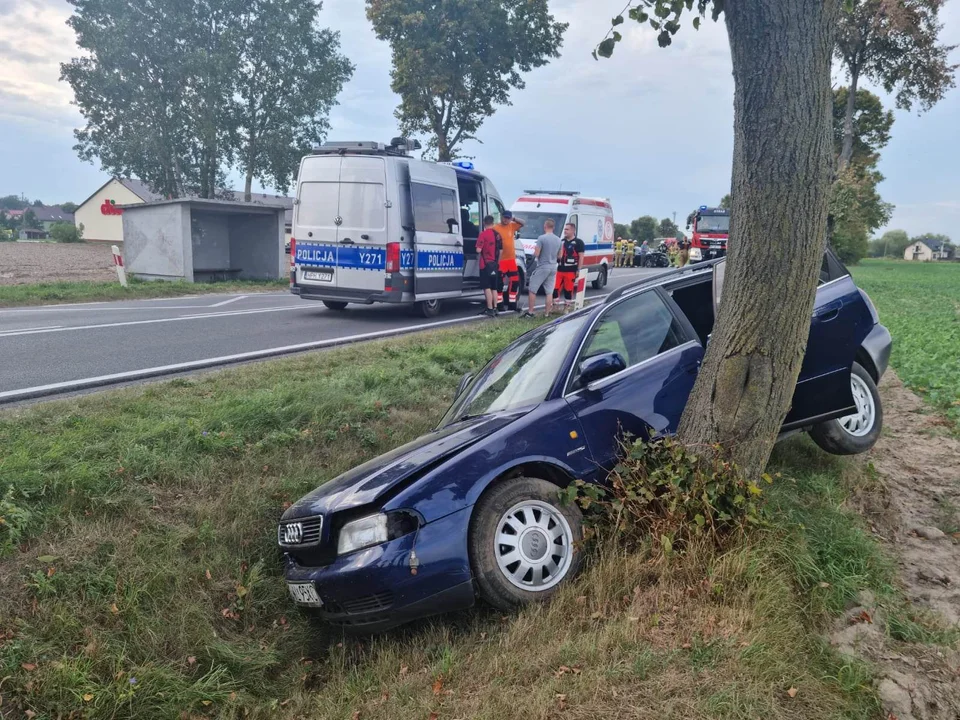 Wypadek na drodze niedaleko Płocka. 19-latek wymusił pierwszeństwo - Zdjęcie główne