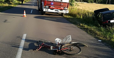 Potrącenie rowerzystki pod Płockiem - Zdjęcie główne