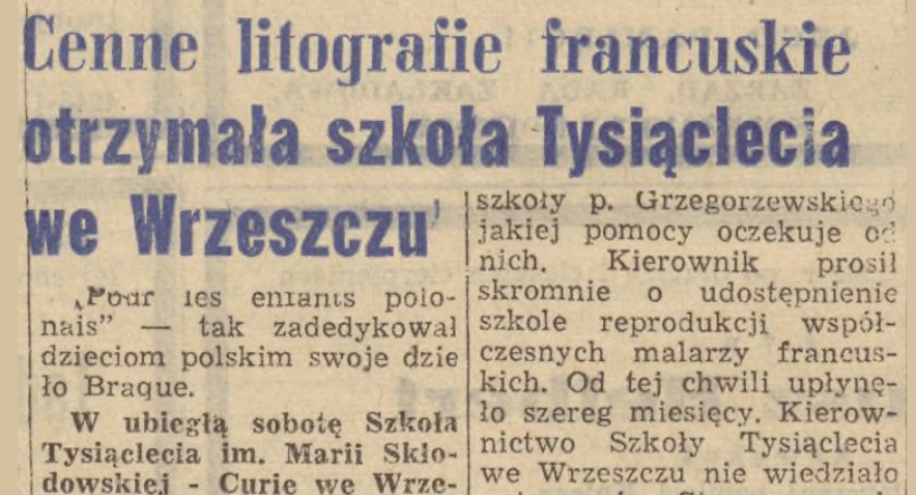 Jedna z gdańskich szkół posiadała... prace wybitnych francuskich malarzy - Zdjęcie główne