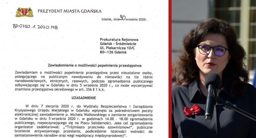 Miesiąc po marszu nacjonalistów Dulkiewicz zawiadamia prokuraturę - Zdjęcie główne