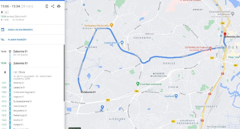 Dokładniejszy rozkład jazdy ZTM na mapach Google. Teraz pokaże też opóźnienia pojazdów - Zdjęcie główne