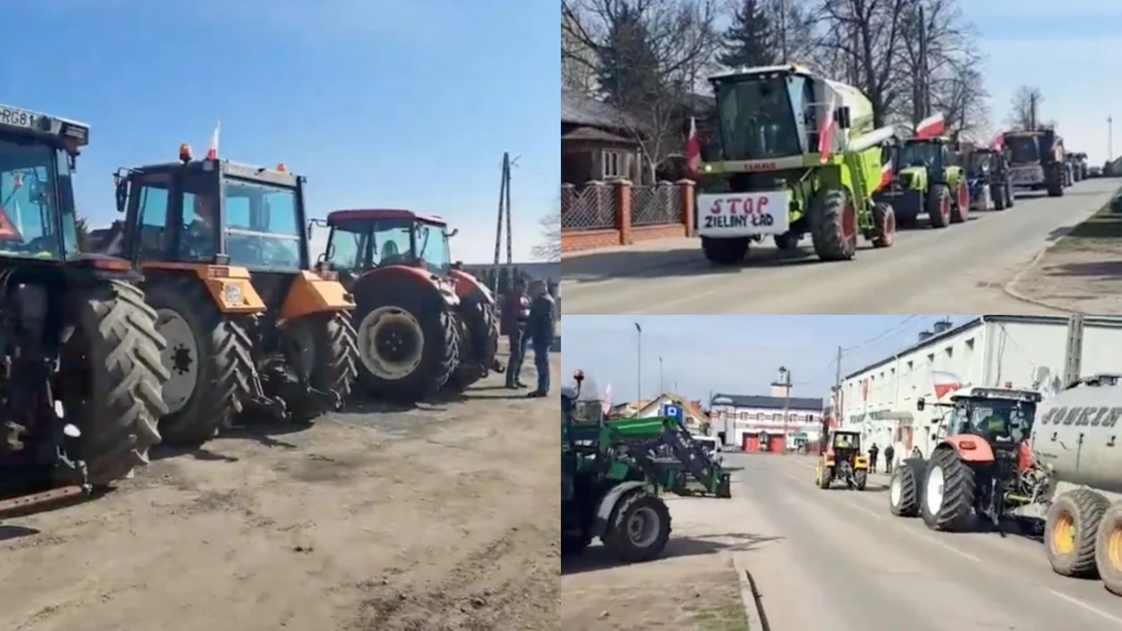 Rolnicy blokują drogi w Piotrkowie Trybunalskim i powiecie. Wyznaczono liczne objazdy! - Zdjęcie główne