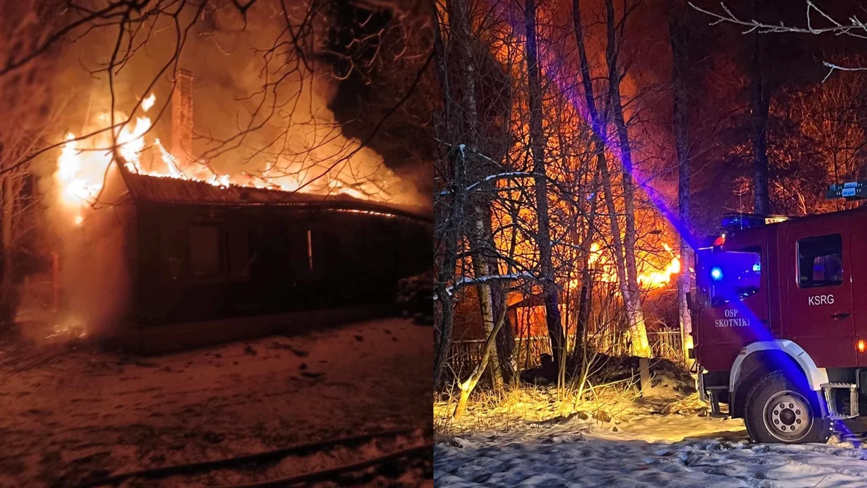 Spłonął drewniany dom. Jedna osoba poszkodowana, a straty ogromne! - Zdjęcie główne