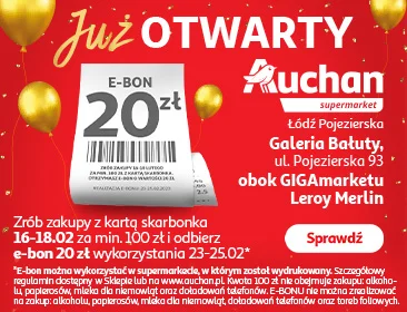 Auchan Supermarket w Łodzi przy ulicy Pojezierskiej 93 w Galerii Bałuty już otwarty! - Zdjęcie główne