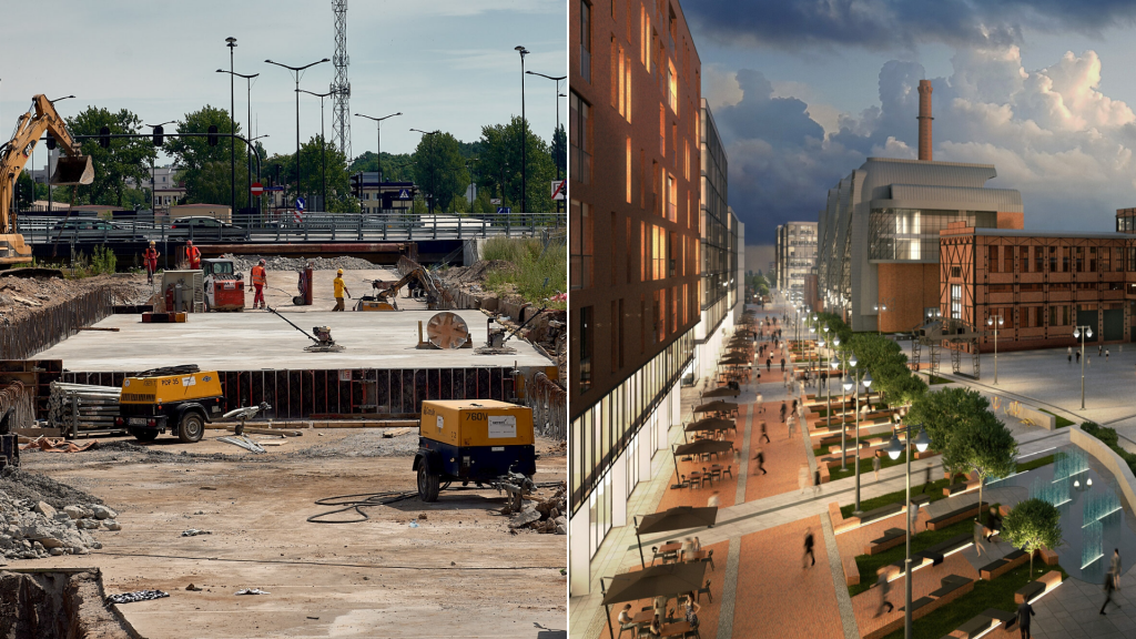 Kolejny etap budowy niezwykłego Nowego Centrum Łodzi. 6 metrów pod nim pojadą samochody [ZDJĘCIA] - Zdjęcie główne