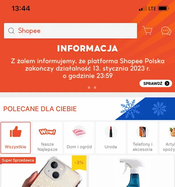 Shopee zamyka platformę w Polsce. Co z niezrealizowanymi zamówieniami? - Zdjęcie główne