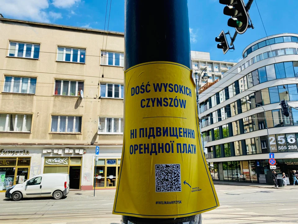 „Dość wysokich czynszów” krzyczą plakaty na ulicach Łodzi. Powstała petycja do rządu [zdjęcia]  - Zdjęcie główne