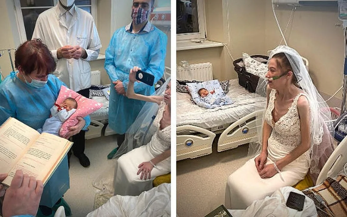 Ślub i chrzest w szpitalnej sali. 30-letnia pani Anna walczy ze śmiertelną chorobą. Zdarzył się cud! - Zdjęcie główne