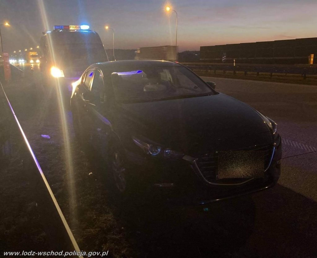 Skradziona Mazda odnaleziona na… autostradzie A1! - Zdjęcie główne