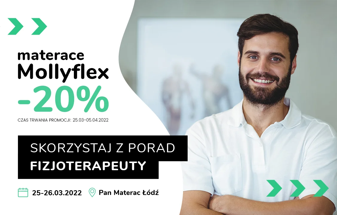 Materace Mollyflex z rabatem 20% w salonach Pan Materac w Łodzi! - Zdjęcie główne