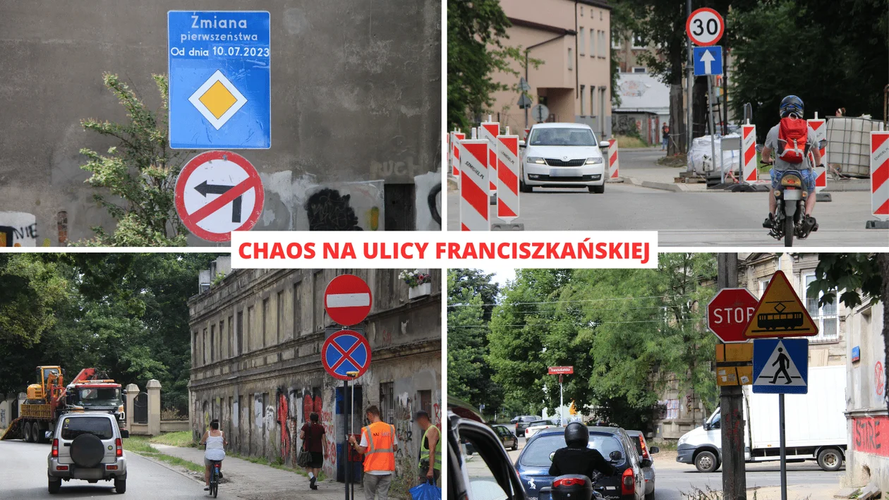 Duże zmiany na Bałutach i duży chaos na drogach. Co się dzieje na Franciszkańskiej? [ZDJĘCIA] - Zdjęcie główne